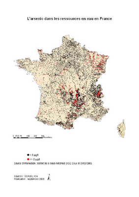 Arsenic et eau en France